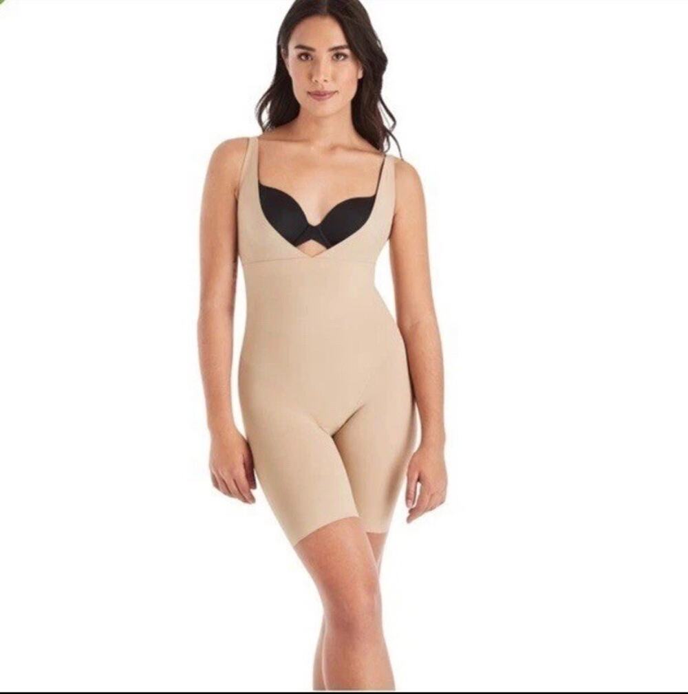 Maidenform FL2556 Beige Singlet Wear Your Own Bra Sleek Smoothers Shapewear NEW